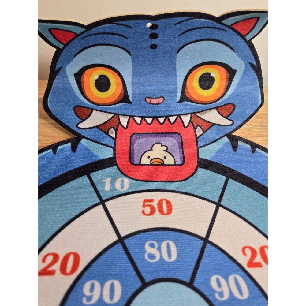 Demon Hunters Dart Board Blue Monster Kids Felt Target Game with 12 Sticky Balls